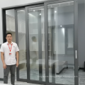 WANJIA  Aluminium Smart automatic Laminated glass sliding door
